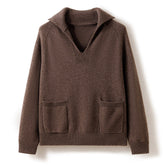 Women's Thickened V-neck Loose Knitwear Cashmere Sweater